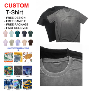 T-shirt Oversize Estiva Personalizzata in Cotone Lavato Nero/Grigio, a Maniche Corte, Traspirante ed Eco-Friendly, Stile Streetwear - Product Image 1