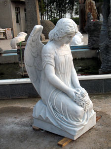 Estatuas de Ángeles de Mármol de Tamaño Real Estilo Europeo, Escultura de Mármol - Product Image 5