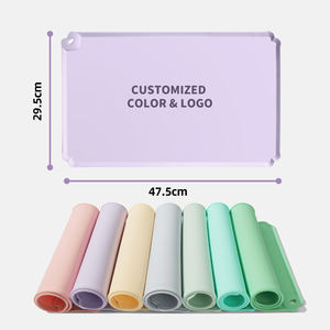 Waterproof Eco-friendly Modern Design Food-Grade Collapsible <b>Silicone</b> Feeding <b>Mat</b> Keep Feeding Area Clean for Camping - Product Image 3