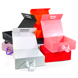 Grande boîte de papier pliante magnétique de luxe avec logo personnalisé éponge boîte cadeau pliable en carton rigide de conception de luxe pour robe de mariée - Product Image 6