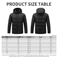 Veste Chauffante d'Extérieur Rechargeable par USB, 15 Zones, Hiver, Manches Longues, Épaisse et Chaude, Manteau Chauffant Électrique