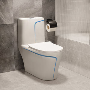 Vente en gros usine – WC monobloc en céramique marbrée, design moderne, double chasse, réglage <span class=keywords><strong>de</strong></span> la pression d'<span class=keywords><strong>eau</strong></span>, idéal pour hôtels et centres commerciaux - Product Image 4