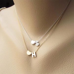 Collar de Moda con Colgante Impermeable Personalizado con Inicial de Letra y Nombre en Forma de Corazón de Durazno para Mujeres y Niñas, Joyería con Alfabeto - Product Image 2