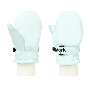 Guantes de esquí de invierno para niños, mitones impermeables y forrados con forro polar para snowboard, guantes de esquí a prueba de frío - Product Image 4