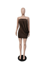 GX26018 Nouvelle Collection Été 2026 – Robe de Soirée Mini Tube Élégante Sans Manches Tendance pour Femme