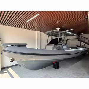 <span class=keywords><strong>Bateau</strong></span> semi-rigide Reachsea Hypalon RHIB pour 16 personnes, 28,2 pieds, console de luxe, OEM ODM, couleur grise, pour patrouille - Product Image 1