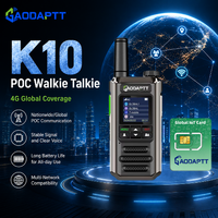 Talkie-walkie 4G GaodaPTT K10 GSM double carte SIM, personnalisation logicielle, portée de 5000 km, couverture mondiale illimitée, interphone