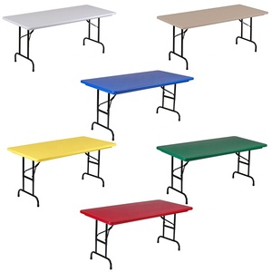 Hot-sale cheap 6ft outdoor portable plastic beer pong table folding dining picnic table
