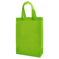 Sacs de courses non tissés vert citron personnalisés en gros avec impression de logo pour la promotion écologique et l'emballage de détail