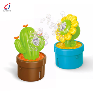 Chengji Ingrosso Estivo Economico Giocattolo Elettrico Soffia <span class=keywords><strong>Bolle</strong></span> per Bambini, Macchina per <span class=keywords><strong>Bolle</strong></span> Multiforata a Forma di Cactus e Girasole - Product Image 1