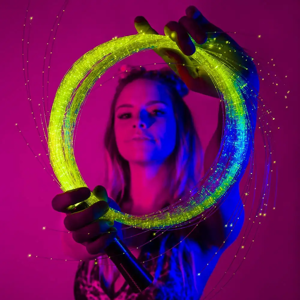 RGB 8 color best choice factory direct sell eye-catching dance fiber optic whip