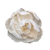 Fleur de pivoine décorative en bois de Sola faite à la main de 3,15 pouces, diffuseur d'aromathérapie sans flamme pour maison et jardin, vente en gros