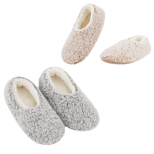 ถุงเท้าผู้หญิง 2 คู่ นุ่ม อุ่น สบาย ขนฟู ถักลายเคเบิ้ล กันลื่น บุขนกำมะหยี่ สำหรับใส่ในบ้าน ห้องนอน ฤดูหนาว - Product Image 1