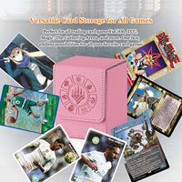 Boîte de rangement pour cartes à collectionner TCG CCG, compatible avec les cartes MTG, en cuir PU premium avec symboles Planes Walker