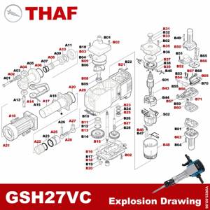 Para martillo de demolición <span class=keywords><strong>Bosch</strong></span> GSH27 GSH27VC, piezas de repuesto, accesorios de herramientas eléctricas de cobre - Product Image 2