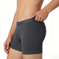 Sous-vêtements chinois en modal pour hommes, doux, respectueux de la peau, respirants, anti-humidité, sans étiquette, taille élastique, confort toute la journée