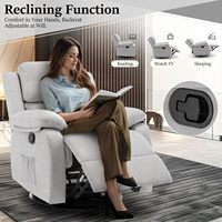 Meilleure vente 360 fauteuil inclinable confortable en tissu rembourré à bascule pivotant pour les grands