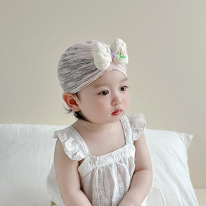 Nouveau-né bébé fille chapeaux Offre Spéciale infantile <span class=keywords><strong>Bonnet</strong></span> été mince Style chapeau 0-10 <span class=keywords><strong>mois</strong></span> - Product Image 3