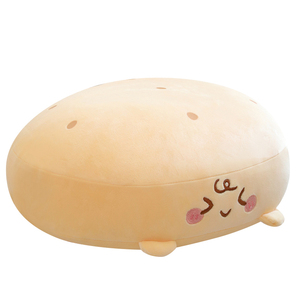 37x39x12cm 6Assort. Coussin de sol rond en billes de polystyrène, pouf de relaxation, coussin de yoga et de méditation, housse en peluche - Product Image 1