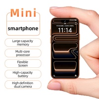 Ponsel Mini I17 3G Murah 2+16GB Quad Core Layar Kecil Tidak Terkunci Bahasa Inggris WiFi Dual SIM Hadiah untuk Anak-Anak dan Lansia