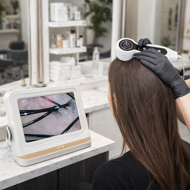 2025 Professional Portable Hair Scalp Analyzer with 2 Lens 50X 200X for Hair and Skin