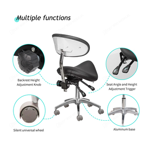 Silla de odontología Attel Hocker Sattel Typ médico de fábrica Pu Dental Doppels - Product Image 5