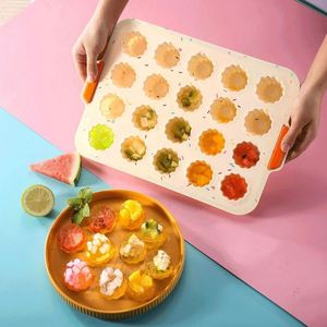 Non-Stick <b>Silicone</b> Cake Mold Grids Flower Shaped for Home <b>Baking</b> of Chocolate Fudge Jelly Cake Pans - Product Image 2