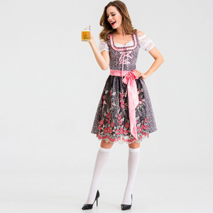Vestido Dirndl Alemán Yi Xiaoyi para Mujer, Disfraz de Halloween para Adultos, Traje de Cosplay para Festival de Cerveza, Falda y Medias Blancas - Product Image 3