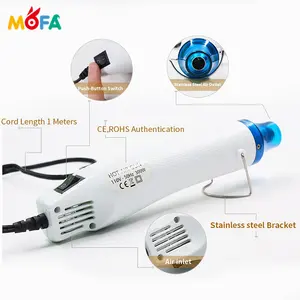 Shrink Gun Mini DIY Heat Air Gun Shrink Tool With Stand Perfect For Embossing Drying Paint Multi Function Heat Gun