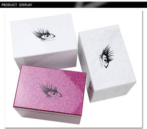 Caja de almacenamiento de extensiones de pestañas acrílicas, organizador de maquillaje, soporte de bandeja para pestañas, paleta de pegamento, caja de pestañas acrílicas - Product Image 6