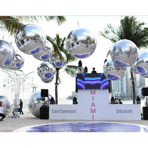 Indoor Advertising Decoration Giant Silver Inflatable Mirror Ball Reflective <strong>Balloon</strong> for Festival Party Stage Show Nightclub - Product Image 3