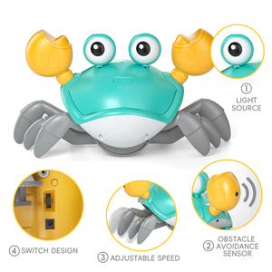 Fivestar Trung Quốc Nhà Máy Điện Di Chuyển Bò Cua Bé Đồ Chơi Thoát Khỏi Runaway Cảm Ứng Cua Với Ánh Sáng Âm Nhạc Âm Thanh USB Sạc - Product Image 5