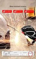 Écran intégral en PVC PC transparent industriel Visière de protection de sécurité sur le toit jaune Visière de protection pour casque Visière faciale