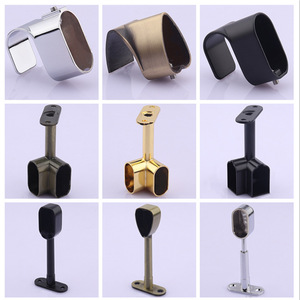 Clothing Organizer Hanging Rod Corner Flange Seat Zinc Alloy <b>Wall</b> Mounted Wardrobe Use - Product Image 1