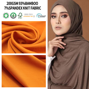 Gran calidad alto elástico 95% bambú 5% Spandex tejido suave y transpirable tela de fibra de bambú orgánica para pieles sensibles - Product Image 1