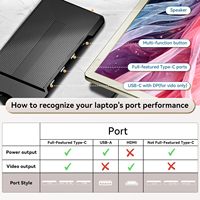 Écran d'extension pour ordinateur portable 15,6 pouces IPS 1080P FHD, moniteur portable triple avec prise USB Type-C Plug-and-Play pour Mac, Windows, Chrome, Android