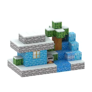 Schlussverkauf Meine Welt Minecrafts magnetischer Würfel Montage magnetischer Würfel Konstruktion Bauklötze Spielzeug Mini-Magnetwürfel-Set