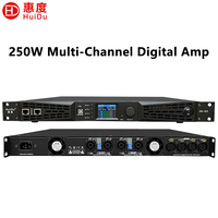 Amplificateur de puissance Dante DN-4200 1U 4 canaux Classe D 4*2000W 8ohm en pont 2*9520W avec DSP réseau et amortissement 5000 pour scène
