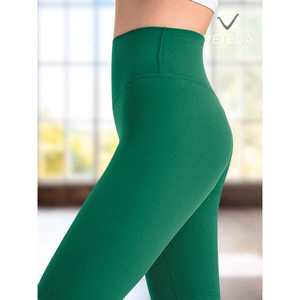 Shorts de Ciclismo de Cintura Alta para Mujer, Color Verde Oscuro, con Estampado de Semillas, 80% Poliamida 20% Elastano, Ajuste Deportivo Ideal para Ciclismo, Ela - Product Image 5