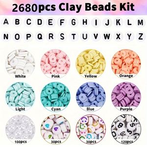 Kit Completo para Hacer Joyería con Cuentas Planas, Set de Arcilla Suave con Cuentas de Alfabeto y Herramientas para Manualidades DIY - Product Image 4