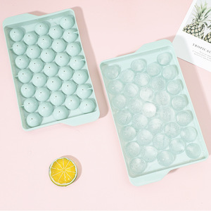 Round Ice Cube Tray 33 Compartments PP <b>Material</b> Freezer Safe For Homemade Ice Balls Nordic <b>Blue</b> Pink Styles - Product Image 3