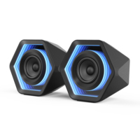 Speaker Gaming Lampu RGB 20W RMS dengan Kontrol Tombol BT Connect 2.0 CH Model Pribadi untuk Kustomisasi Komputer PC