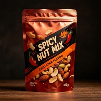 Sachets Doypack Imperméables Qualité Alimentaire avec Fermeture Éclair, en Mylar PE Stratifié, Impression Sérigraphique et Gaufrage Personnalisables pour Snacks