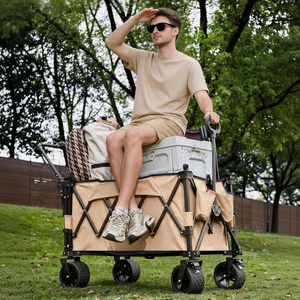 Direct Factory 150kg Capacity Gathering Style <b>Camping</b> Wagon All-Terrain Collapsible Utility Cart 40HQ FCL Fulfillment MOQ 500 - Product Image 1
