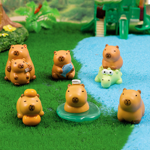 Miniatures de Capybara en Résine Mignonnes pour Décorations de Jardin, Petits Breloques Animaux de Dessin Animé, Ornements de Bureau, Accessoires DIY - Product Image 5