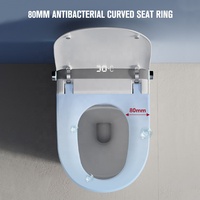Nouveau style Siphon automatique rinçage au sol toilette intelligente articles sanitaires WC intelligent avec télécommande sans fil