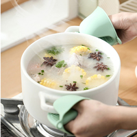 Mitaines d'isolation Anti-brûlure en silicone, cuisine, four, pince à main, résistant à la chaleur, pour four à micro-ondes