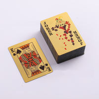 Usine En Gros Or Ruban Feuille Carte À Jouer 3.7*5.6 cm 54 pcs Pokers Mini Cartes À Jouer Ensembles
