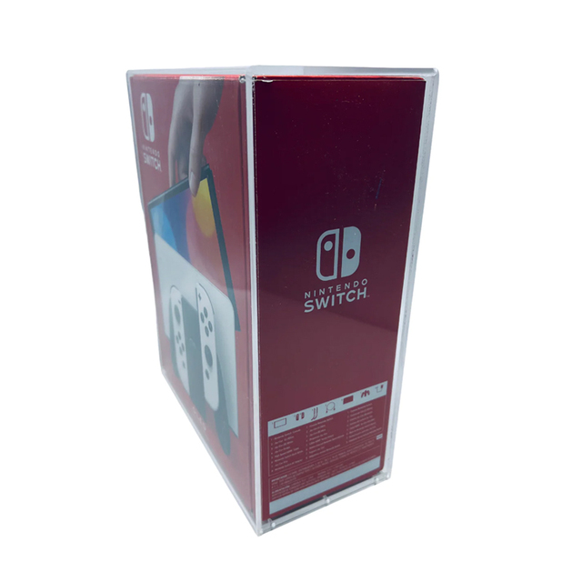Bespoke clear Acrylic Display Box for Nintendo Switch OLED Console Boxes UV Protected Magnetic case