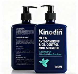 Shampooing pour <span class=keywords><strong>homme</strong></span> à la menthe, anti-pelliculaire, régulateur de sébum, <span class=keywords><strong>lissant</strong></span>, à base de romarin biologique 100% naturel, 300 ml, marque privée - Product Image 1